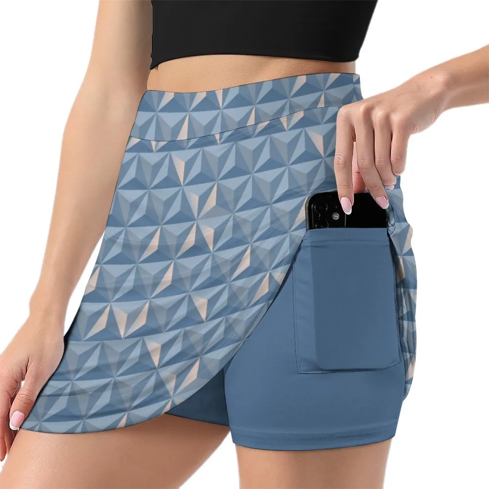 World Traveler Athletic A-Line Skirt With Pocket Solid Shorts