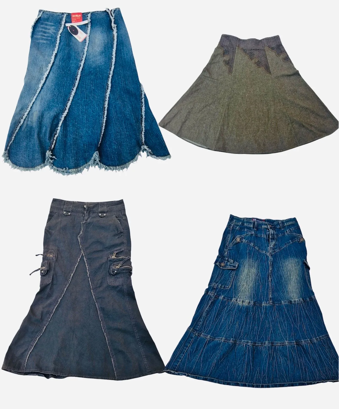 Y2K Cyber Girl Era Denim Skirts